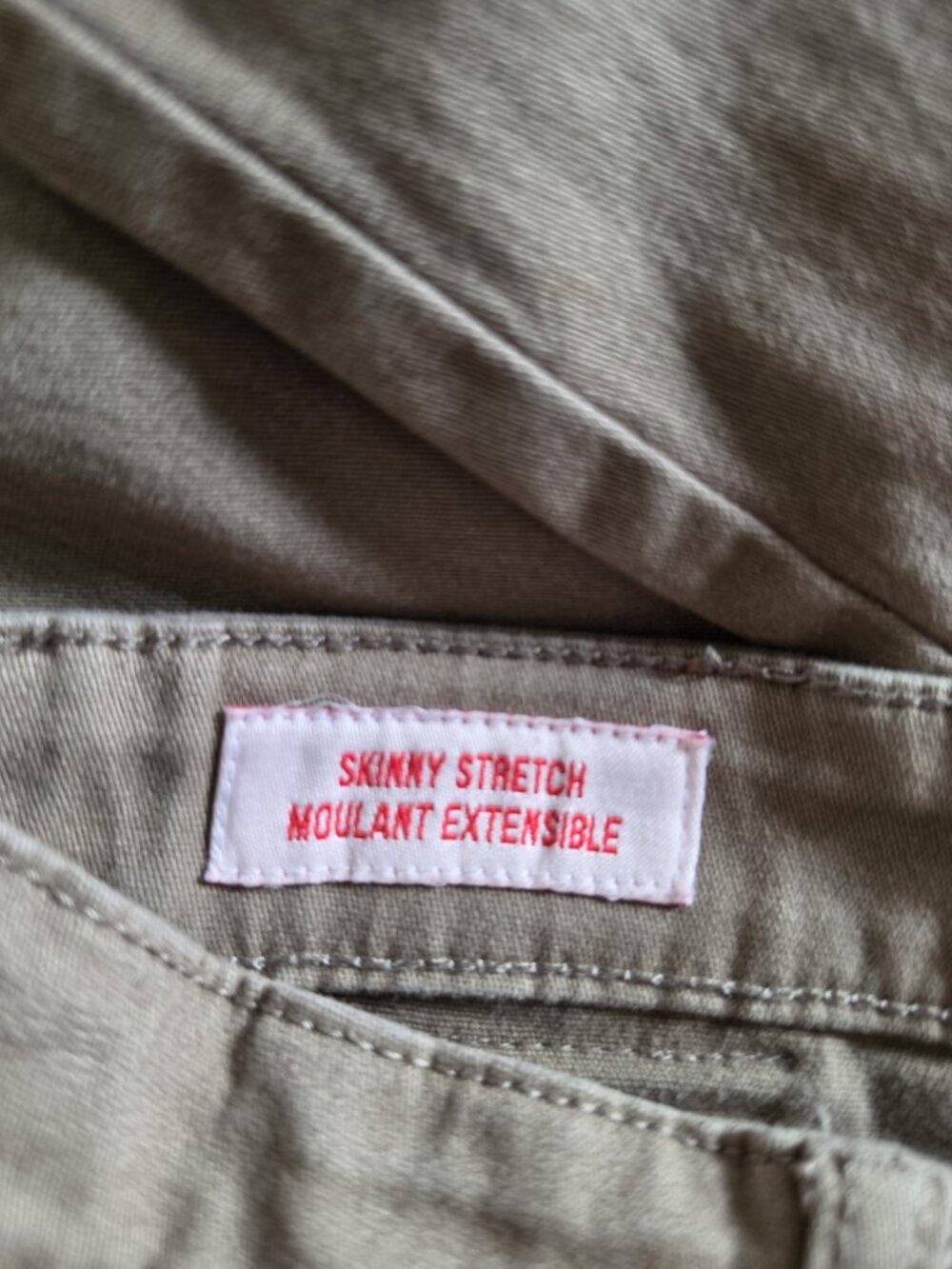 Lucky Brand Boys Beige Skinny Stretch Denim Pants Size 12 Regular Mid Rise - Picture 7 of 9